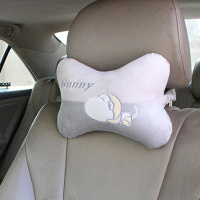 敬平汽车用品护颈枕 通用车饰车载头靠枕猴子造型单个装 毛绒猴子头枕/灰色一个 平