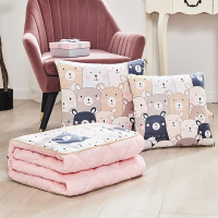 敬平抱枕被子两用办公室多功能午睡枕头毯汽车靠垫靠枕空调被定制 小小熊 升级版抱枕40x40被子110x150 平