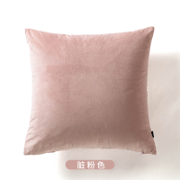 敬平抱枕套靠垫不含芯天鹅绒客厅办公室汽车床头沙发大靠背护腰枕靠枕 脏粉色 40x40cm(单枕套) 平