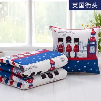 敬平抱枕被子两用靠垫被沙发办公室午休靠枕头被空调汽车腰枕床头靠背 英国街头 中号绗缝版110×150 平