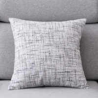 敬平简约亚麻沙发抱枕床头靠垫客厅靠枕椅子靠背垫汽车腰枕抱枕套定制 灰白色(彩麻) 如需订做,请联系客服询价 平