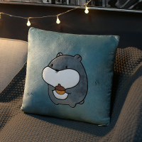敬平卡通抱枕靠垫沙发靠枕床头可爱汽车靠背垫抱枕套45*45不含芯客厅 仓鼠 (仅枕套不含枕芯)45x45cm 平