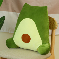 敬平三合一办公室靠垫汽车护腰靠枕可爱抱枕被子两用毯床头大靠背椅子 牛油果 40-50cm左右抱枕[收藏加购,优先 平