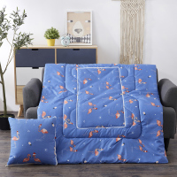 敬平多功能汽车抱枕被子两用靠枕沙发折叠靠垫被空调被办公室午睡枕头 宝蓝色 火烈鸟—圣诞 中号绗缝版100*150 平