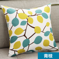 敬平抱枕沙发靠垫办公室靠枕床头靠背汽车腰枕午睡枕护腰靠垫抱枕套芯 青枝 65x65cm(抱枕含芯) 平