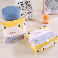 敬平汽车抱枕被子两用靠垫被沙发办公室可折叠靠枕午睡空调大号枕头被 黄色 害羞先生 中号40*40展开105*15 平