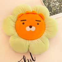 敬平靠垫办公室腰靠沙发抱枕午睡枕汽车腰枕座椅椅子护腰靠枕靠背床头 绿色-狮子 45x45cm 平