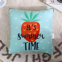 敬平卡通抱枕被子办公室两用午睡枕空调被毯子汽车多功能抱枕被坐靠垫 字母草莓 50X50cm 展开被子150cm* 平