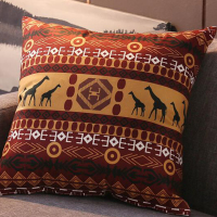 敬平民族复古怀旧波西米亚抱枕套沙发腰靠枕短毛绒桃皮绒汽车床头靠垫 复古1 45x45cm抱枕套+磨毛枕芯 平