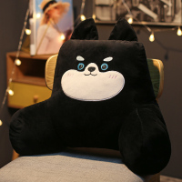 敬平靠枕办公室护腰椅靠垫枕汽车靠背部抱枕床上腰椎垫孕妇沙发可拆洗 哈士奇 腰枕45x60cm(可拆洗,收藏加购送 平