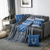 敬平冬季保暖办公室抱枕被子两用珊瑚绒汽车靠垫午睡空调枕头毯 快乐起源 加厚抱枕毯 合起[45*45cm]展开[1 平