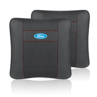 敬平车载抱枕被子两用皮多功能一对装车上用品后排汽车靠垫车内个性 福特黑色一对 平
