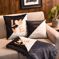 敬平车内珊瑚绒汽车抱枕被子两用办公室靠垫午睡折叠车载枕头毯 爱之恋 (推荐)加厚法兰绒抱枕毯 展开[110*15 平