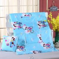 敬平多功能汽车抱枕被子两用可折叠床头靠垫被沙发靠枕头办公室午休被 灰色 单车-蓝 中号普通款40X40cm 平