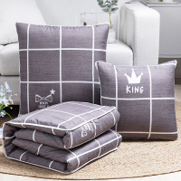 敬平抱枕被子两用办公室午休靠垫被沙发靠枕汽车用折叠空调被床头靠背 皇冠日记 40X40cm展开100X150cm 平