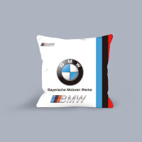 敬平奔驰宝马奥迪车主专用汽车两用抱枕被办公午休荷兰绒多功能靠垫被 宝马彩标两用抱枕被 45*45荷兰绒抱枕(不能 平