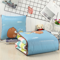 敬平多功能折叠抱枕被子两用 沙发靠垫被办公室空调被汽车载靠枕头被 马克的烦恼(3D) 50X50cm展开150X 平