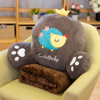 敬平靠枕办公室护腰午睡腰枕汽车靠背座椅腰靠椅子靠背垫抱枕靠垫 潇洒刺猬 [腰枕60x40cm]内胆,无毯 平