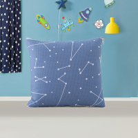 敬平棉抱枕被子两用靠垫靠枕头汽车空调被枕头折叠毯办公室午睡 点点星空(棉款) 加大号[约3.8斤] 合起 平