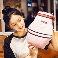 敬平北欧卡通ins抱枕沙发汽车护腰靠垫办公室午休床头网红少女心靠枕 养乐多38X30cm 如图 平