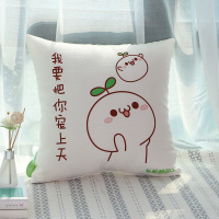 敬平创意抱枕可拆洗沙发床头靠枕腰靠垫办公室椅子大靠背汽车车载腰枕 宠上天 55*55cm(含枕芯) 平