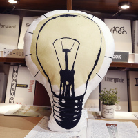 敬平ins网红北欧风格抱枕靠枕靠背垫沙发客厅汽车办公室可爱女生韩式 灯泡(46×33厘米) 均码 平