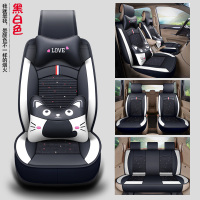 敬平宝骏730五菱宏光S/S1长安凌轩a800专用七座汽车座套四季全包坐垫 六/七座卡通黑白(卡通头抱枕) 平