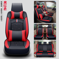 敬平宝骏730五菱宏光S/S1长安凌轩a800专用七座汽车座套四季全包坐垫 六/七座豪华黑红(普通头抱枕) 平