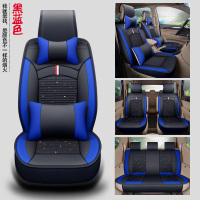 敬平宝骏730五菱宏光S/S1长安凌轩a800专用七座汽车座套四季全包坐垫 六/七座豪华黑蓝(普通头抱枕) 平