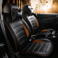 敬平坐垫18款19新款汽车包围四季通用仿皮定制做pu包专用皮革座套 富贵棕 棕色卡宴棕配 平