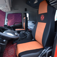 敬平东风天龙专用座套KL VL 启航版 旗舰版大货车重卡四季全包坐垫套 黑棕色 平