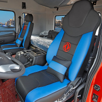 敬平坐垫东风天龙专用座套VL货车KL四季天锦装饰KR旗舰版全包坐垫内饰改装 比翼黑蓝豪华版 平