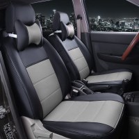 敬平坐垫定做新老款长安星卡s201双排货车专车专用全包防水耐磨皮革座套 双排都市黑灰 平