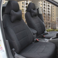 敬平坐垫斯柯达明锐晶锐野帝昕锐柯米克昕动专用四季亚麻全包汽车座套坐套 升级黑色 平