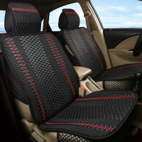 敬平华晨金杯新海狮X30L小海狮X30座套全包5七座专用汽车坐垫冰丝四季 新冰丝2座黑红色--标准版 平