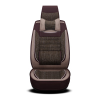敬平宝骏730五菱宏光s座套7座四季荣光v欧诺七座专用汽车坐垫冬季亚麻 咖啡色 四座款 升级加厚 平