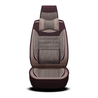 敬平宝骏730五菱宏光s座套7座四季荣光v欧诺七座专用汽车坐垫冬季亚麻 米咖色 五座款 升级加厚 平