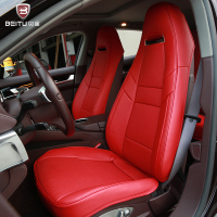 敬平保时捷卡宴坐垫 macan 帕拉梅拉718专用四季汽车座垫座套 [经典红 小皮] 平
