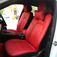 敬平保时捷卡宴坐垫 macan 帕拉梅拉718专用四季汽车座垫座套 [石榴红 超弹皮] 平