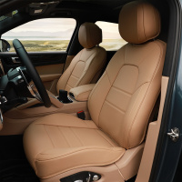 敬平保时捷卡宴坐垫 macan 帕拉梅拉718专用四季汽车座垫座套 [卢克索米 超弹皮] 平