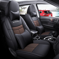 敬平日产2020款新奇骏坐垫四季全包汽车14-19新奇骏专用座套皮座椅套 豪华版-黑咖色 平