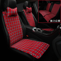 敬平官方正品养生小蛮腰苦荞麦汽车坐垫亚麻四季通用座垫专用座套 魂动红[5座车型]标准版 平