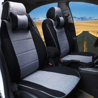 敬平汽车座套全包四季通用亚麻布艺19新20座椅套布专用座垫全包围坐垫 优质棉麻-七座专拍 拍下备注颜色 平