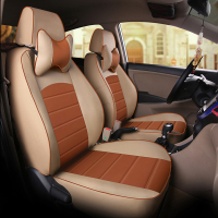 敬平江铃宝典长城风骏5/7域虎3/5庆铃皮卡车专用汽车座套全包四季坐垫 都市米棕 平