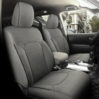 敬平新款日产途乐Y62专用亚麻布艺汽车座套别克GL8七座全包四季坐垫 七座标准版-神秘灰 平