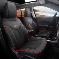 敬平广汽菲克Jeep指南者座椅套19全包四季通用汽车坐垫专用座套17夏季 指南者专用 网格 标准 黑红 平