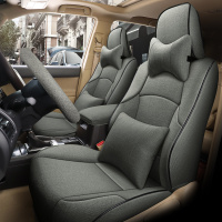 敬平丰田普拉多2700霸道4000专车专用全包车座套汽车坐垫四季亚麻座套 七座豪华版-神秘灰 平