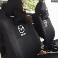 敬平马自达3座套马2马自达6星骋CX-5海南323汽车专用坐垫四季全包布 全黑五座坐垫