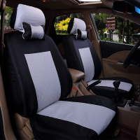 敬平奇瑞新QQA1E3A3QQ3QQ308 QQ310 QQ311 QQ6专用四季汽车座套布坐套 针织灰黑 平坐垫