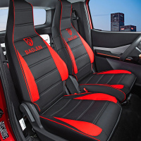 敬平宝骏E100座套通用两座2电动汽车新能源电轿坐垫E200专用座椅套 双翼黑红坐垫